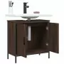 Mobile Lavabo Bagno Rovere Marrone 60x30x60cm Legno Multistrato