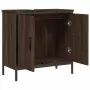 Mobile Lavabo Bagno Rovere Marrone 60x30x60cm Legno Multistrato