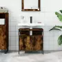 Mobile Lavabo Bagno Rovere Fumo 60x30x60 cm Legno Multistrato