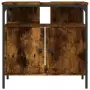 Mobile Lavabo Bagno Rovere Fumo 60x30x60 cm Legno Multistrato