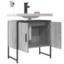 Mobile Lavabo Bagno Grigio Sonoma 60x33x60 cm Legno Multistrato