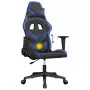 Sedia da Gaming Massaggiante Nero e Blu in Similpelle