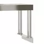 Tavolo Lavoro Cucina con Ripiano 110x55x120 cm Acciaio Inox