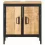 Mobile Lavabo da Bagno 55x35x60 cm Legno Massello Mango e Ferro