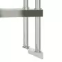 Tavolo Lavoro Cucina con Ripiano 110x55x150 cm Acciaio Inox