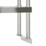 Tavolo Lavoro Cucina con Ripiano 110x55x150 cm Acciaio Inox