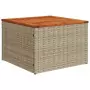 Set Divano da Giardino 9 pz con Cuscini Beige Misto Polyrattan