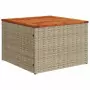 Set Divano da Giardino 11 pz con Cuscini Beige Misto Polyrattan