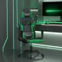 Sedia da Gaming Massaggiante Nero e Verde in Similpelle