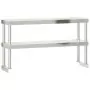 Tavolo Lavoro Cucina con Ripiano 110x55x150 cm Acciaio Inox