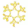 Figura Natalizia Fiocco di Neve con 48 LED Bianco Caldo 27x27cm