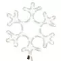 Figura Natalizia Fiocco di Neve con 48 LED Bianco Caldo 27x27cm