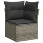 Set Divani da Giardino 13 pz con Cuscini Grigio in Polyrattan