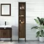 Armadietto Bagno Rovere Marrone 33x33x185,5cm Legno Multistrato