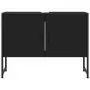 Mobile Lavabo Bagno Nero 60x30x60 cm Legno Multistrato