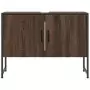 Mobile Lavabo Bagno Rovere Marrone 60x30x60cm Legno Multistrato