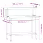 Tavolo Lavoro Cucina con Ripiano 110x55x120 cm Acciaio Inox