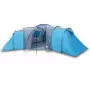 Tenda da Campeggio 12 Persone Blu 840x720x200 cm Taffetà 185T