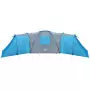 Tenda da Campeggio 12 Persone Blu 840x720x200 cm Taffetà 185T