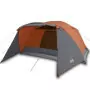 Tenda Campeggio 4Persone Grigia e Arancione 350x280x155 Taffetà