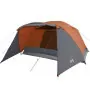 Tenda Campeggio 4Persone Grigia e Arancione 350x280x155 Taffetà