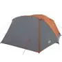 Tenda Campeggio 4Persone Grigia e Arancione 350x280x155 Taffetà