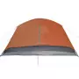 Tenda Campeggio 4Persone Grigia e Arancione 350x280x155 Taffetà