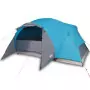 Tenda da Campeggio 8 Persone Blu 360x430x195 cm Taffetà 190T