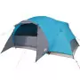 Tenda da Campeggio 8 Persone Blu 360x430x195 cm Taffetà 190T