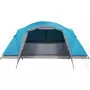 Tenda da Campeggio 8 Persone Blu 360x430x195 cm Taffetà 190T