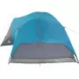 Tenda da Campeggio 8 Persone Blu 360x430x195 cm Taffetà 190T