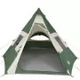 Tenda da Campeggio 7 Persone Verde 350x350x280 cm Taffetà 185T