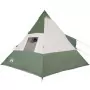 Tenda da Campeggio 7 Persone Verde 350x350x280 cm Taffetà 185T