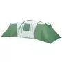 Tenda da Campeggio 12 Persone Verde 840x720x200 cm Taffetà 185T