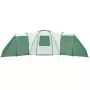 Tenda da Campeggio 12 Persone Verde 840x720x200 cm Taffetà 185T