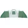 Tenda da Campeggio 12 Persone Verde 840x720x200 cm Taffetà 185T