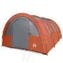 Tenda Campeggio 4Persone Grigia e Arancione 483x340x193 Taffetà