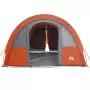 Tenda Campeggio 4Persone Grigia e Arancione 483x340x193 Taffetà