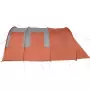 Tenda Campeggio 4Persone Grigia e Arancione 483x340x193 Taffetà