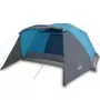 Tenda da Campeggio 4 Persone Blu 350x280x155 cm Taffetà 190T