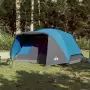 Tenda da Campeggio 4 Persone Blu 350x280x155 cm Taffetà 190T