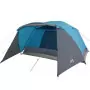 Tenda da Campeggio 4 Persone Blu 350x280x155 cm Taffetà 190T