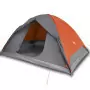 Tenda Campeggio 6Persone Grigia e Arancione 348x340x190 Taffetà