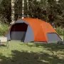 Tenda Campeggio 8Persone Grigia e Arancione 360x430x195 Taffetà