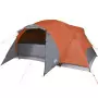 Tenda Campeggio 8Persone Grigia e Arancione 360x430x195 Taffetà