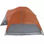 Tenda Campeggio 8Persone Grigia e Arancione 360x430x195 Taffetà