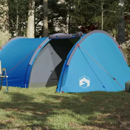 Tenda da Campeggio 4 Persone Blu 405x170x106 cm Taffetà 185T