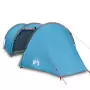 Tenda da Campeggio 4 Persone Blu 405x170x106 cm Taffetà 185T