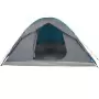 Tenda da Campeggio 6 Persone Blu 348x340x190 cm Taffetà 190T