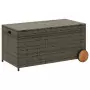 Contenitore da Giardino con Ruote Grigio 190L in Polyrattan